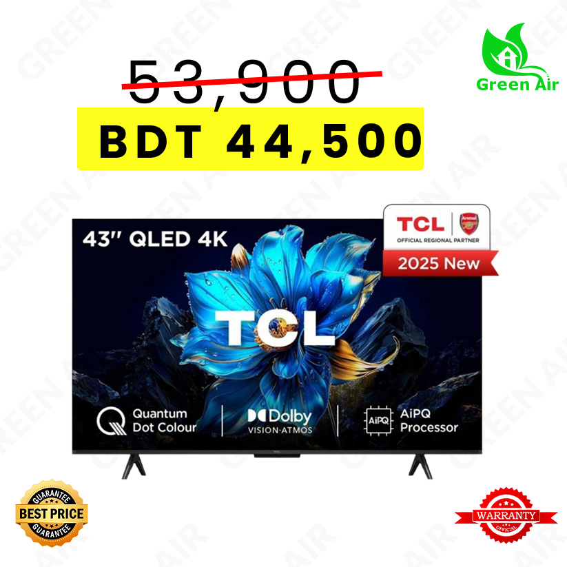 TCL 43-Inch 4K HDR QLED Google TV 43P7K
